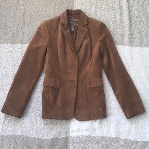 Banana Republic Genuine Leather Blazer Size 0